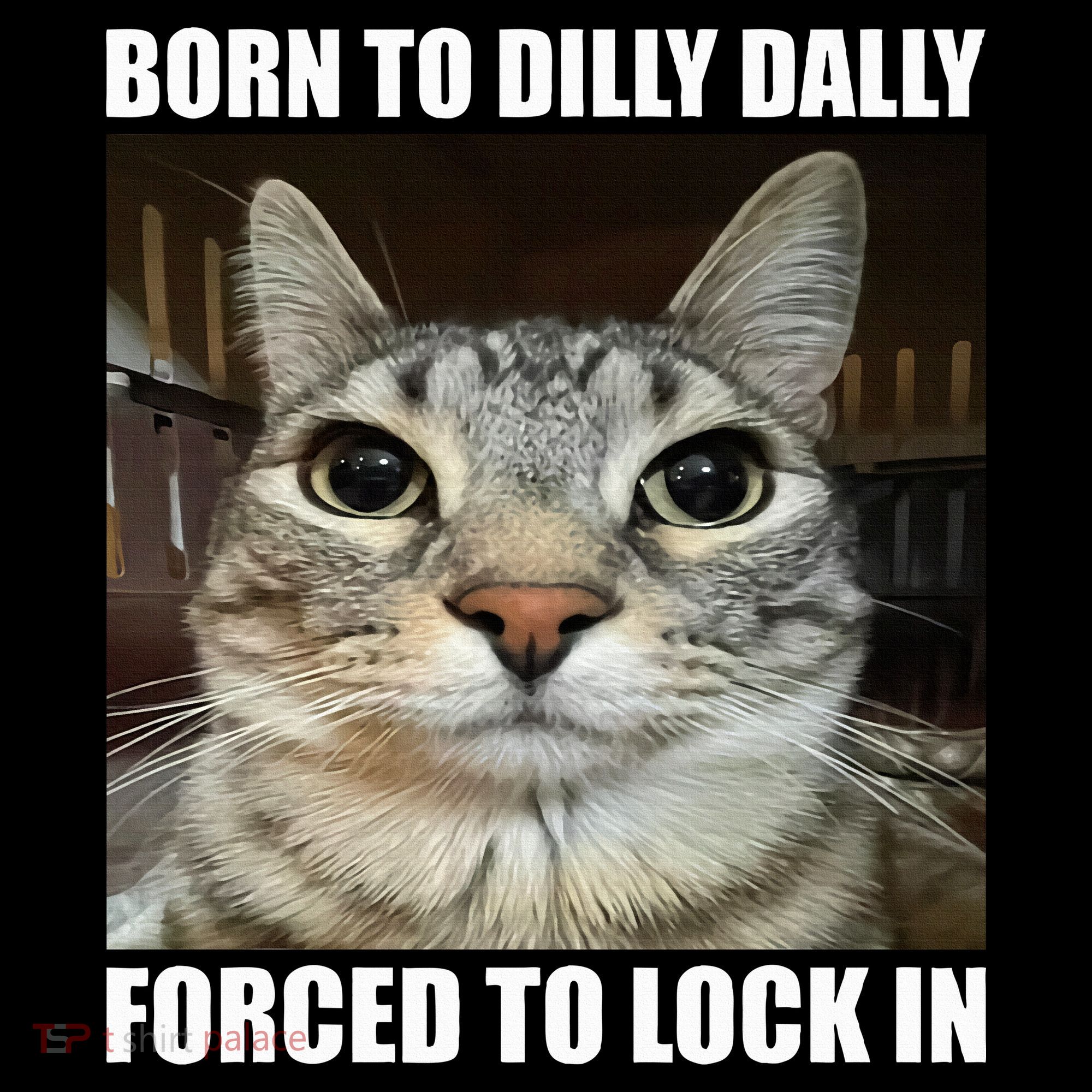 Born To Dilly Dallly Forced To Lock In Cat Lover Women's Hoodie