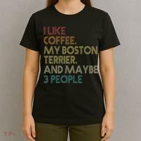 Boston Terrier Dog Owner Coffee Lovers Quote Vintage Retro T-Shirt thumb 4