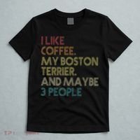 Boston Terrier Dog Owner Coffee Lovers Quote Vintage Retro T-Shirt thumb 5