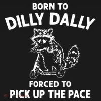 Born To Dilly Dally Vintage Funny Silly Racoon T-Shirt thumb 7