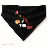Buy The Dip Bitcoin Crypto Cryptocurrency Trader Investor USA-Made Doggie Bandana thumb 0