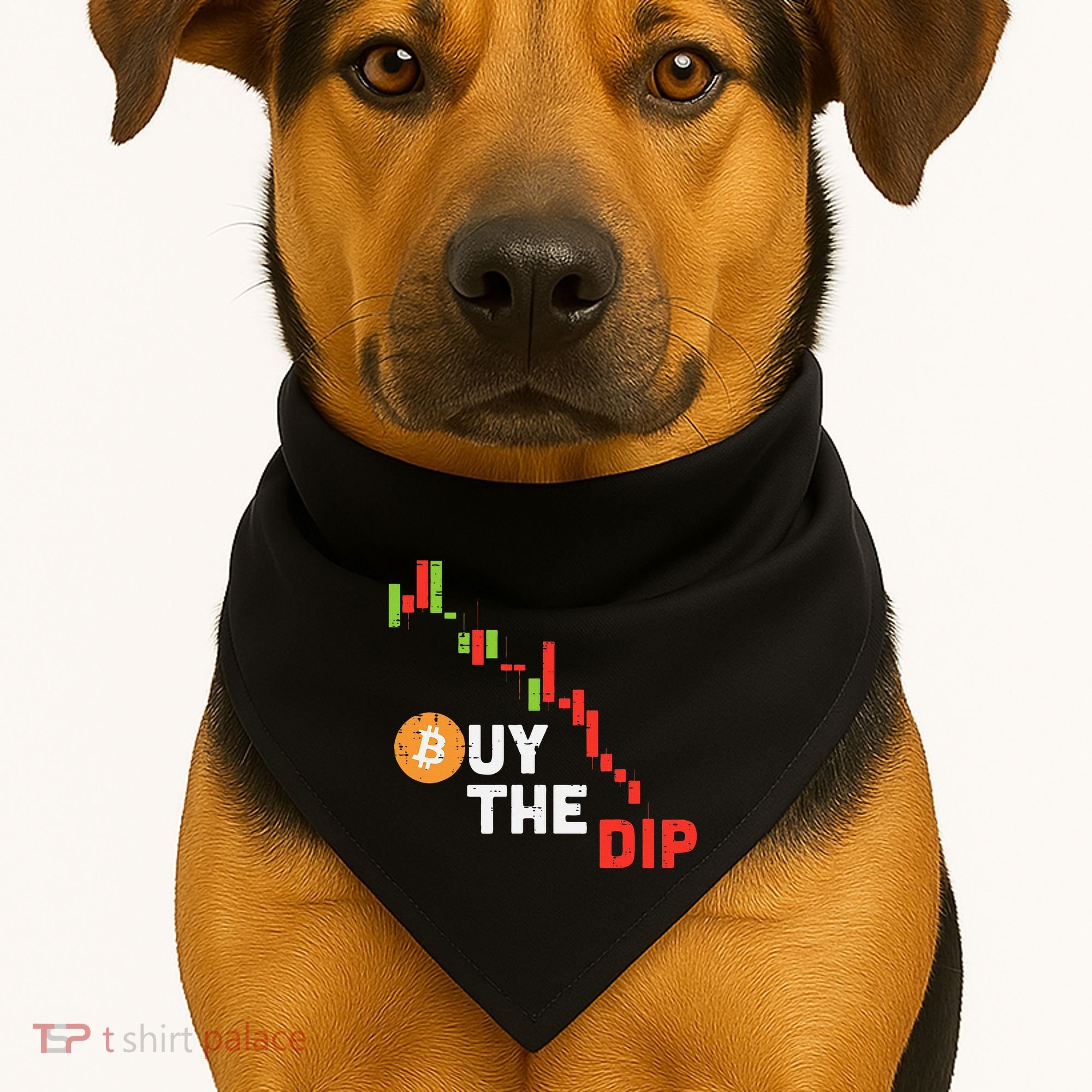 Buy The Dip Bitcoin Crypto Cryptocurrency Trader Investor USA-Made Doggie Bandana