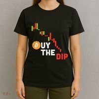 Buy The Dip Bitcoin Crypto Cryptocurrency Trader Investor T-Shirt thumb 4