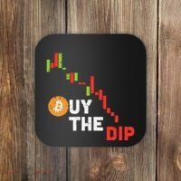 Buy The Dip Bitcoin Crypto Cryptocurrency Trader Investor Coaster thumb 0