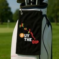 Buy The Dip Bitcoin Crypto Cryptocurrency Trader Investor Golf Towel thumb 2