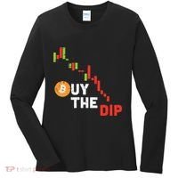 Buy The Dip Bitcoin Crypto Cryptocurrency Trader Investor Women's Long Sleeve Shirt thumb 0