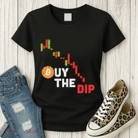Buy The Dip Bitcoin Crypto Cryptocurrency Trader Investor Women's T-Shirt thumb 3