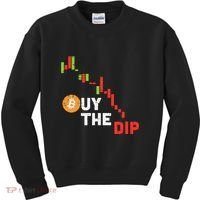 Buy The Dip Bitcoin Crypto Cryptocurrency Trader Investor Kids Sweatshirt thumb 0