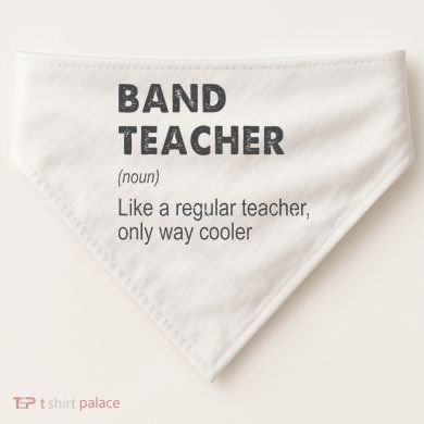 Band Teacher Definition Teaching School USA-Made Doggie Bandana