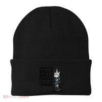 Born To Dilly Dally Forced To Pick Up The Pace Funny Cat Beanie thumb 0