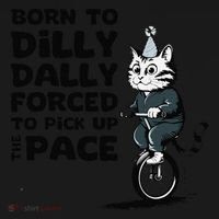 Born To Dilly Dally Forced To Pick Up The Pace Funny Cat Women's Hoodie thumb 2
