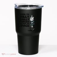 Born To Dilly Dally Forced To Pick Up The Pace Funny Cat Tumbler thumb 0