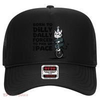 Born To Dilly Dally Forced To Pick Up The Pace Funny Cat Hat thumb 0