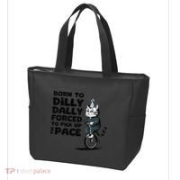 Born To Dilly Dally Forced To Pick Up The Pace Funny Cat Tote Bag thumb 3