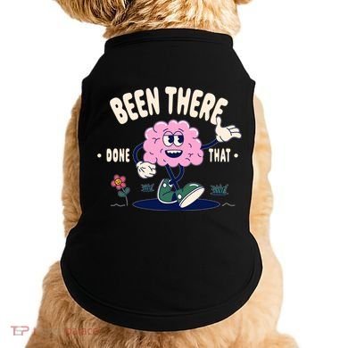 Been There Done That Retro Cartoon Brain Doggie Tank