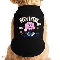 Been There Done That Retro Cartoon Brain Doggie Tank thumb 0