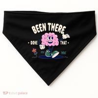 Been There Done That Retro Cartoon Brain USA-Made Doggie Bandana thumb 0