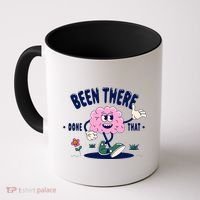 Been There Done That Retro Cartoon Brain Coffee Mug thumb 0