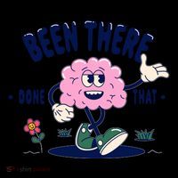 Been There Done That Retro Cartoon Brain Coffee Mug thumb 5
