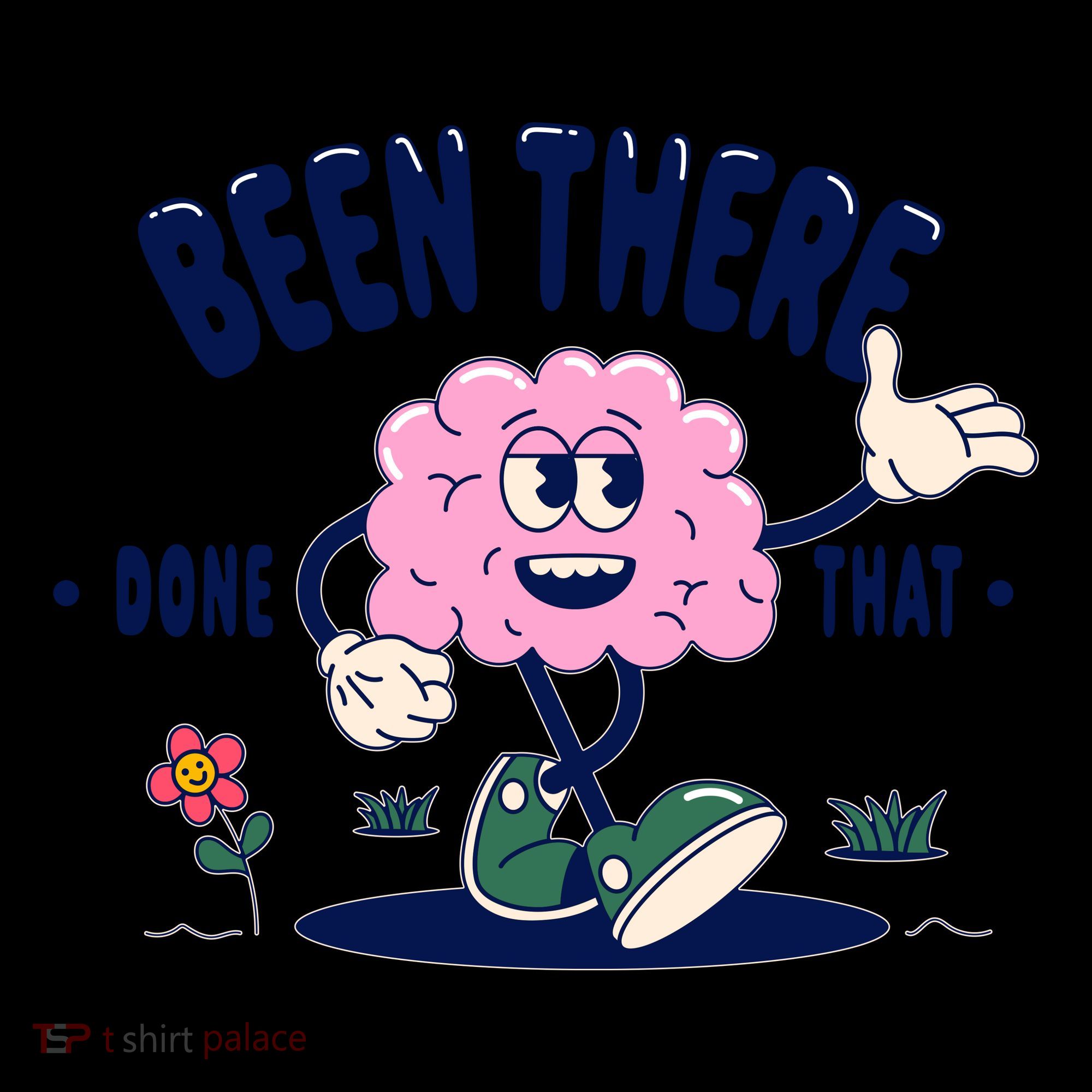 Been There Done That Retro Cartoon Brain Coffee Mug