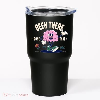 Been There Done That Retro Cartoon Brain Tumbler