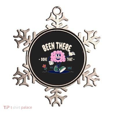 Been There Done That Retro Cartoon Brain Ornament
