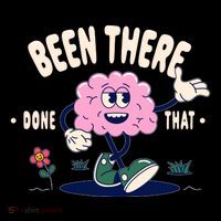 Been There Done That Retro Cartoon Brain Ornament thumb 1