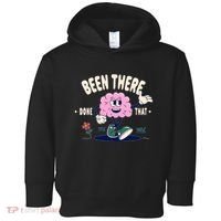 Been There Done That Retro Cartoon Brain Toddler Hoodie thumb 0