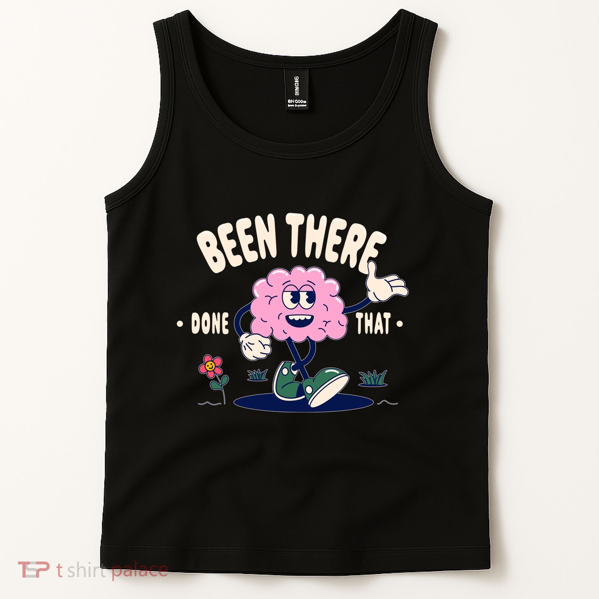 Been There Done That Retro Cartoon Brain Tank Top