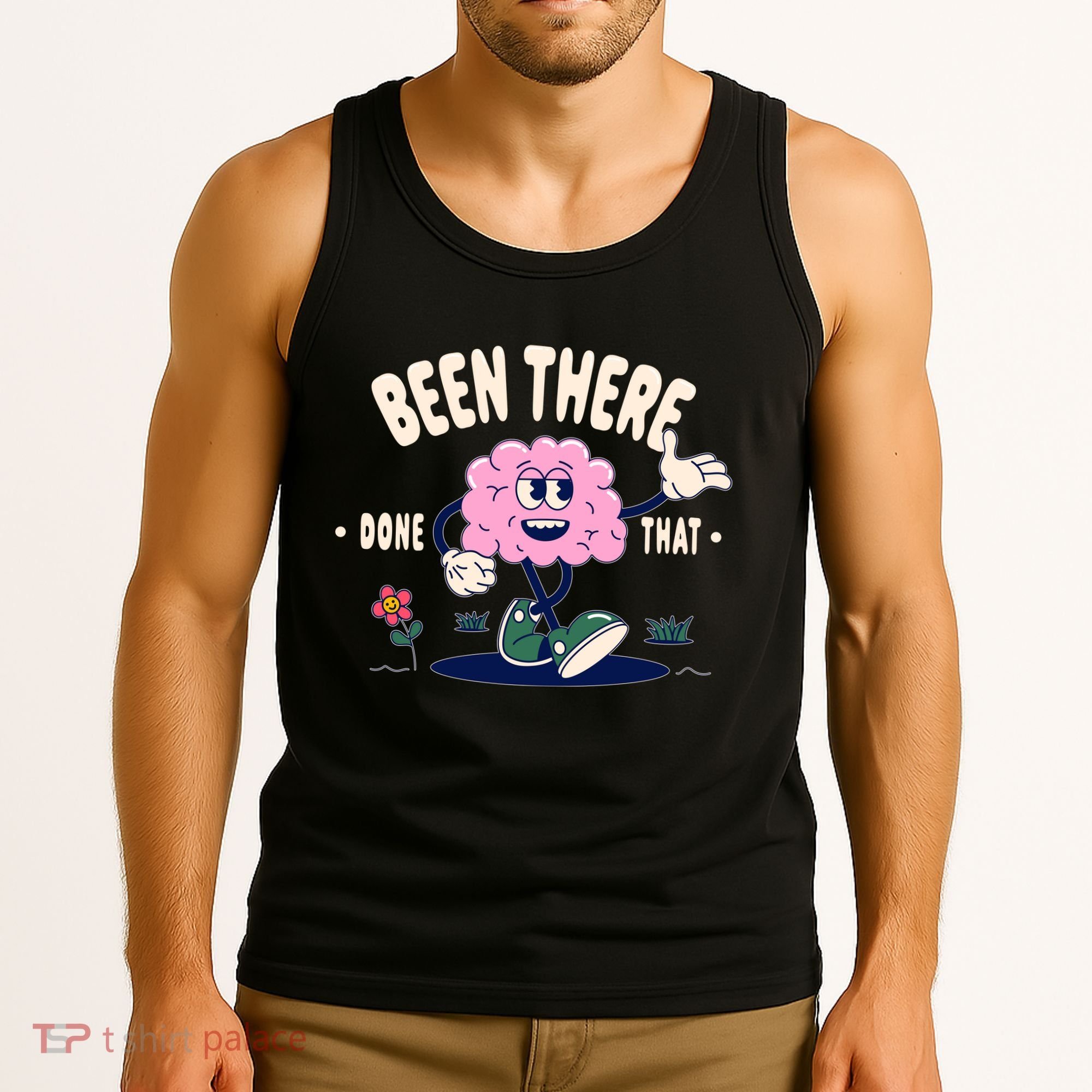 Been There Done That Retro Cartoon Brain Tank Top