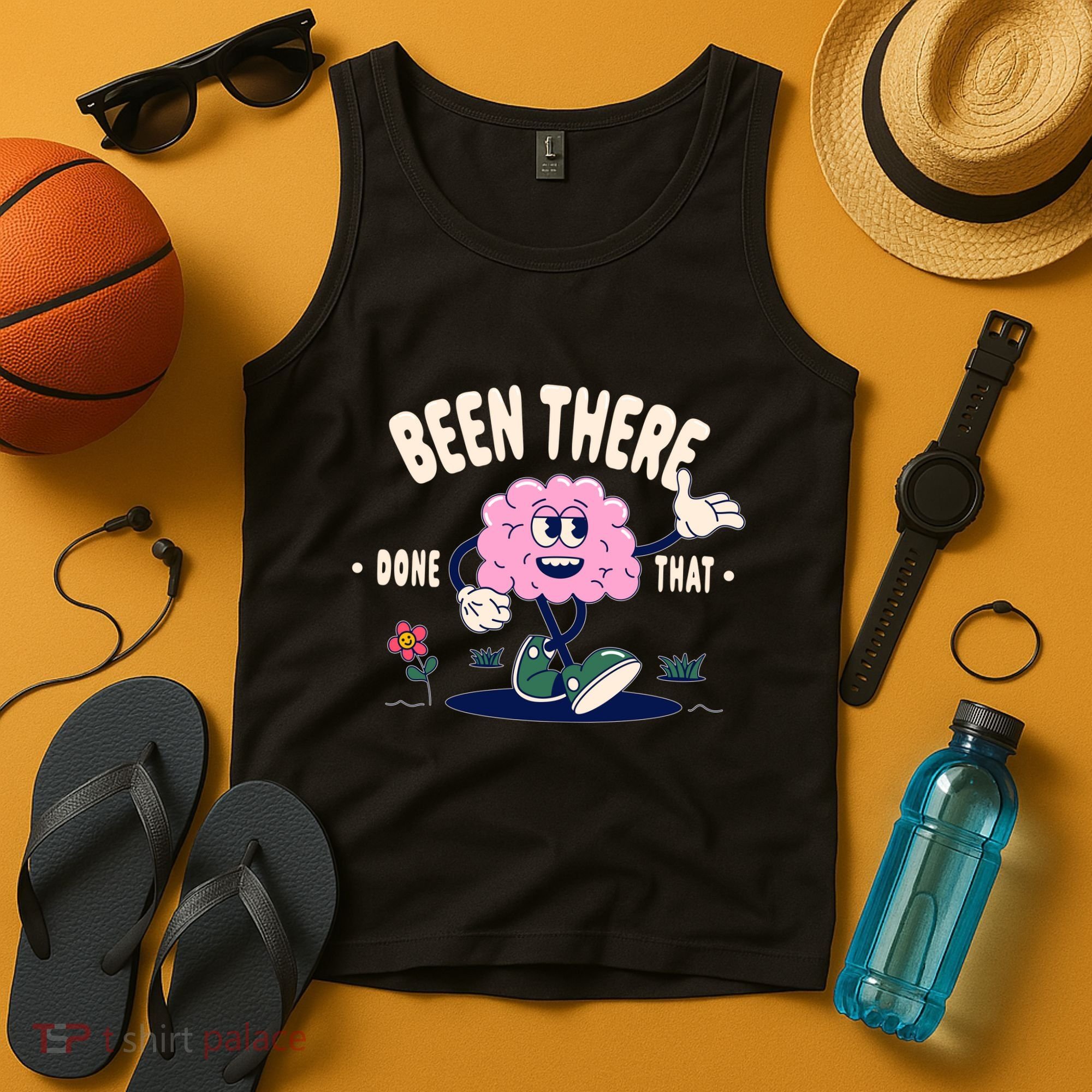 Been There Done That Retro Cartoon Brain Tank Top