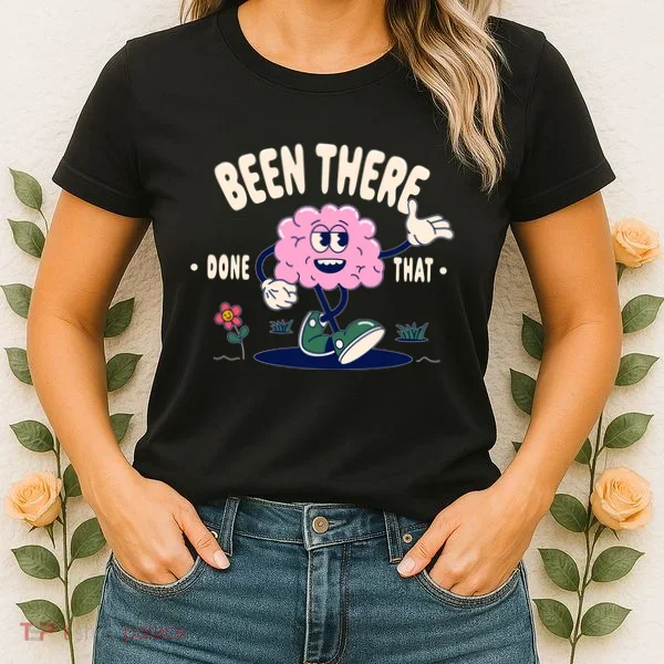 Been There Done That Retro Cartoon Brain Women's T-Shirt