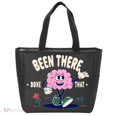 Been There Done That Retro Cartoon Brain Tote Bag