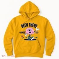 Been There Done That Retro Cartoon Brain Hoodie thumb 0