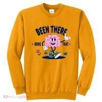 Been There Done That Retro Cartoon Brain Sweatshirt thumb 0
