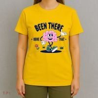 Been There Done That Retro Cartoon Brain T-Shirt thumb 4