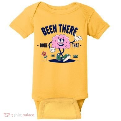 Been There Done That Retro Cartoon Brain Baby Bodysuit