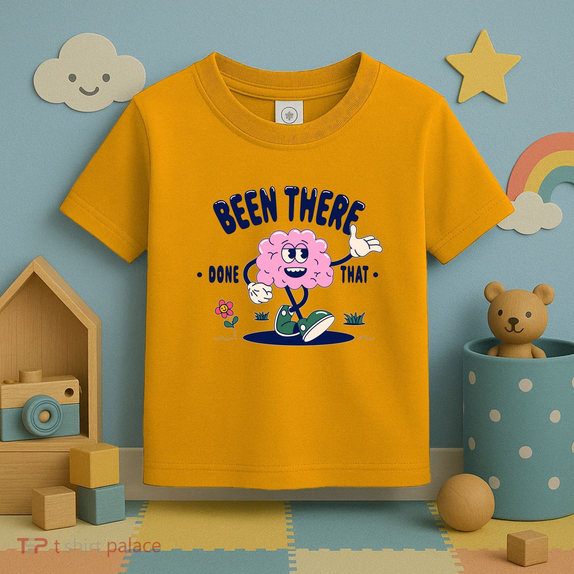 Been There Done That Retro Cartoon Brain Toddler T-Shirt