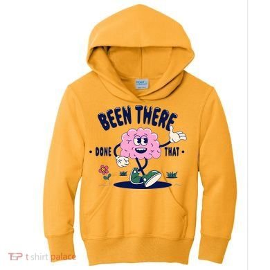 Been There Done That Retro Cartoon Brain Kids Hoodie