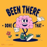 Been There Done That Retro Cartoon Brain Kids Long Sleeve Shirt thumb 2