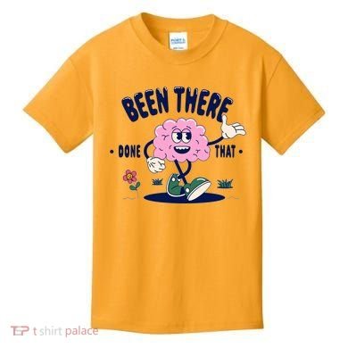 Been There Done That Retro Cartoon Brain Kids T-Shirt