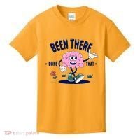 Been There Done That Retro Cartoon Brain Kids T-Shirt thumb 0