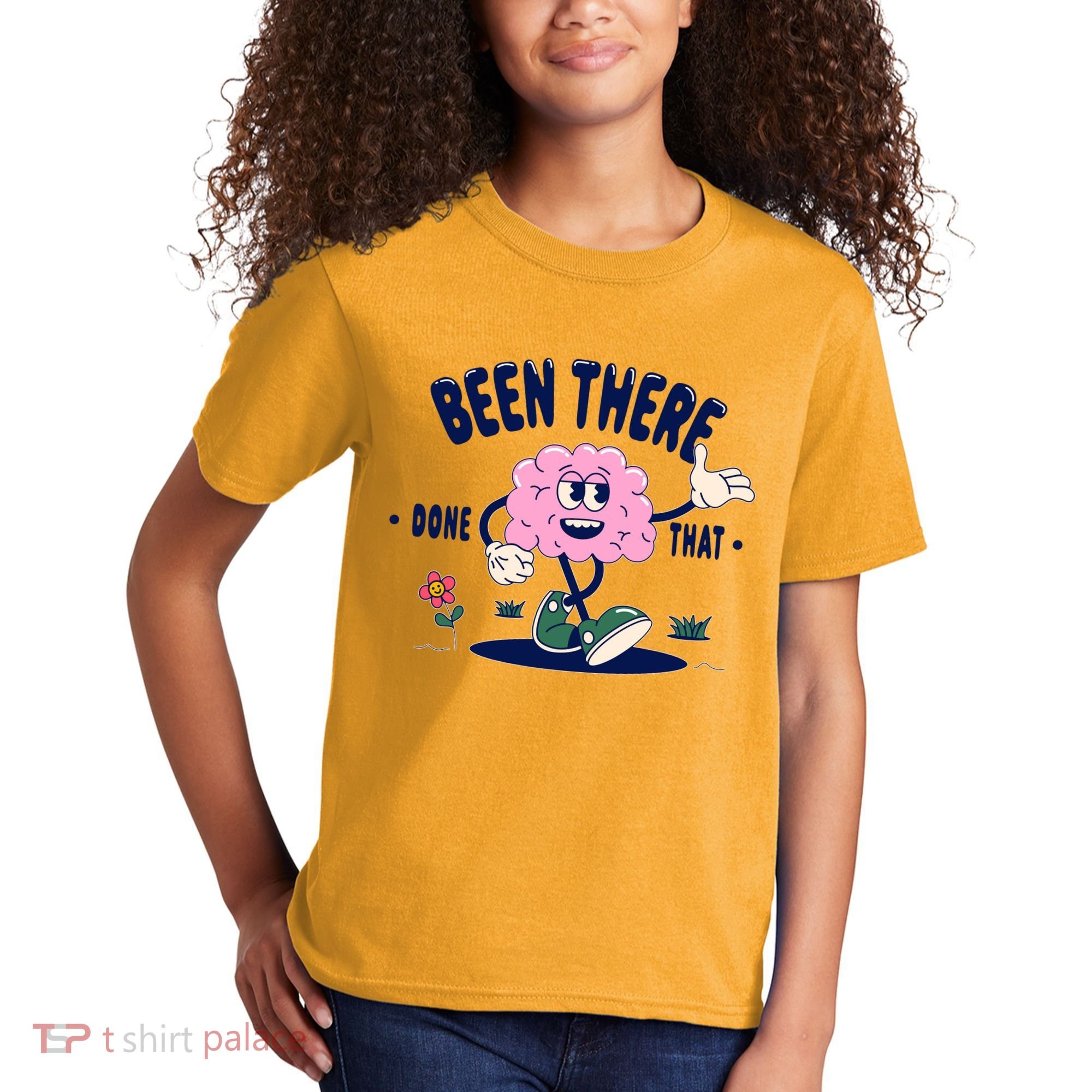 Been There Done That Retro Cartoon Brain Kids T-Shirt