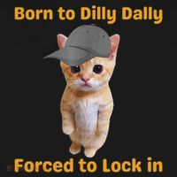 Born To Dilly Dally Forced To Lock In Cat Sweatshirt thumb 3
