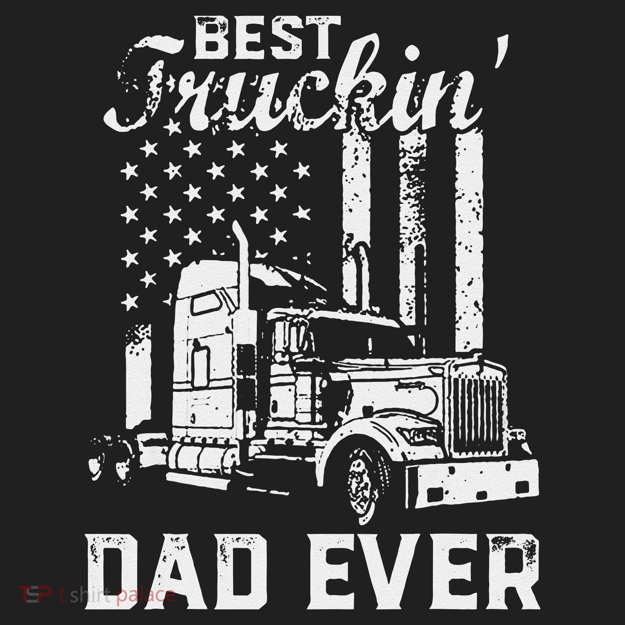Best Truckin Dad Ever American Flag Fathers Day Beanie