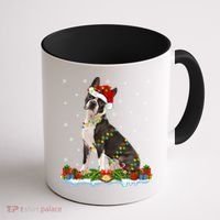 Boston Terrier Dog Xmas Lighting Boston Terrier Christmas Cute Gift Coffee Mug thumb 1