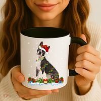 Boston Terrier Dog Xmas Lighting Boston Terrier Christmas Cute Gift Coffee Mug thumb 3