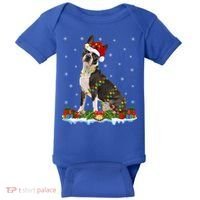Boston Terrier Dog Xmas Lighting Boston Terrier Christmas Cute Gift Baby Bodysuit thumb 0