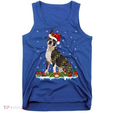 Boston Terrier Dog Xmas Lighting Boston Terrier Christmas Cute Gift Tank Top