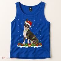 Boston Terrier Dog Xmas Lighting Boston Terrier Christmas Cute Gift Tank Top thumb 2